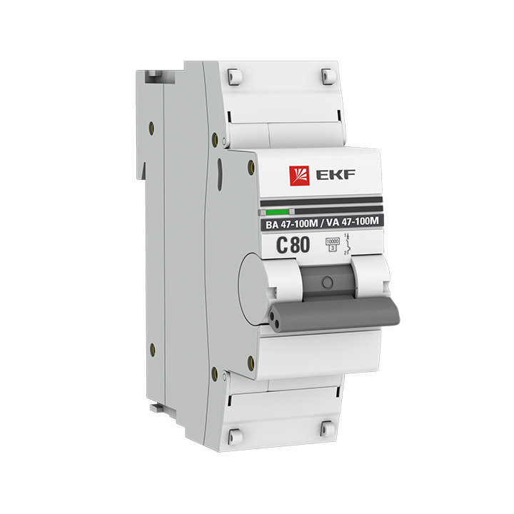Выключатели автоматические ВА 47-100М с электромагнитным расцепителем (10кА) до 125А EKF PROxima