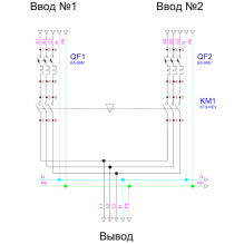 АВР 2 в 1. Контакторы КТЭ (управление по дискретным сигналам)