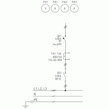 ВРУ. Распределительная панель, 42 отходящие линии с авт. выключателями